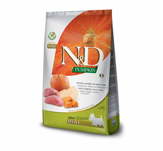 N&D Pumpkin Grain Free Boar & Apple Adult Mini 2.5kg