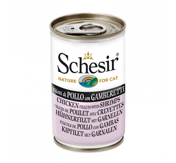 Schesir Cat Κοτόπουλο με Γαρίδες 140gr