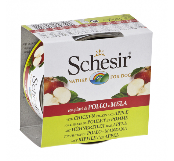 Schesir Dog Fruit Κοτόπουλο με Μήλο 150gr