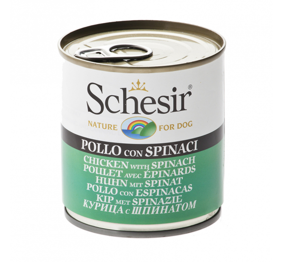 Schesir Dog Κοτόπουλο με Σπανάκι 285gr