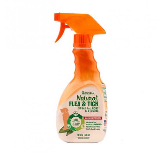 Tropiclean Flea & Tick Spray for Dogs & Bedding 473ml