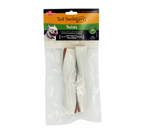 Tail Swingers Twists με Κοτόπουλο Large 120gr 2τμχ 16εκ.