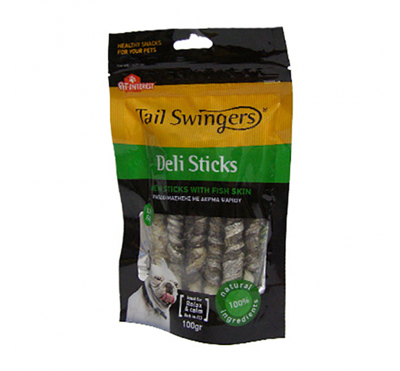 Tail Swingers Sticks Rawhide με Δέρμα Ψαριού 100gr