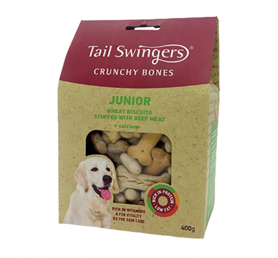 Tail Swingers Μπισκότα Crunchy Bones Junior 400gr