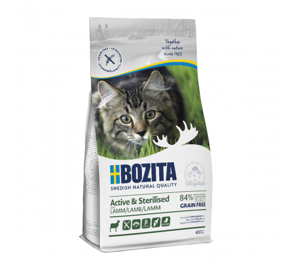 Bozita Active & Sterilised Αρνί Grain Free 400gr