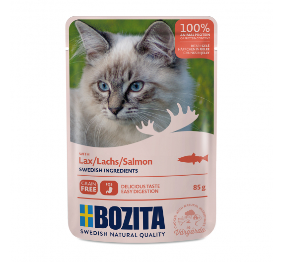 Bozita Pouch Σολομός Κομματάκια σε Ζελέ 85gr