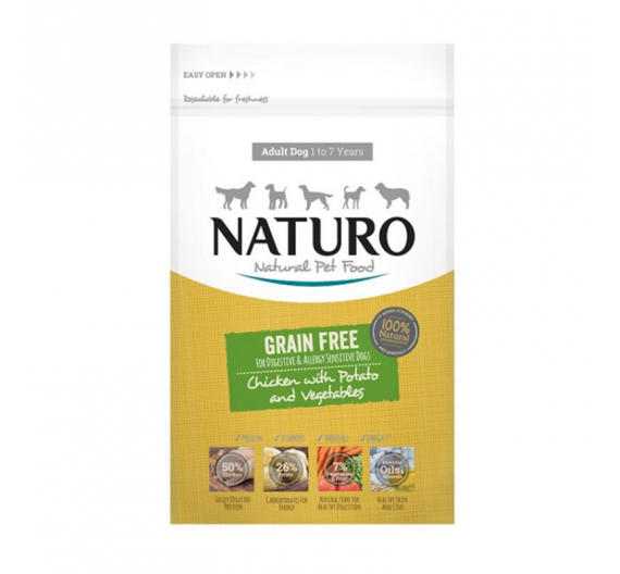 NATURO Adult Grain Free Chicken, Potato & Veggies 2kg