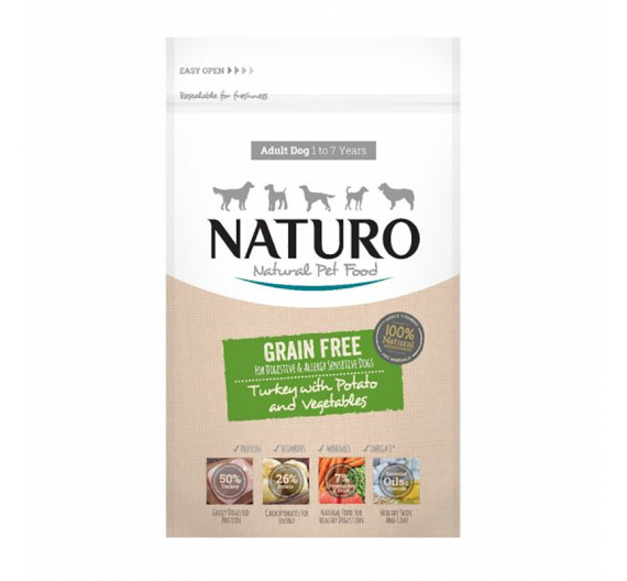 NATURO Adult Grain Free Turkey, Potato & Veggies 2kg