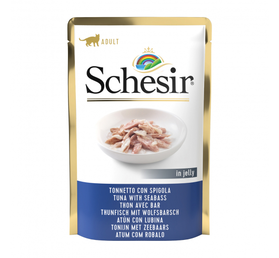 Schesir Cat Jelly Τόνος με Λαβράκι 85gr