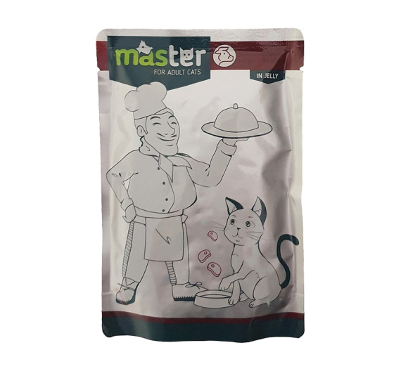 Master Adult Meat 24x80gr Κομματάκια Κρέας σε Ζελέ