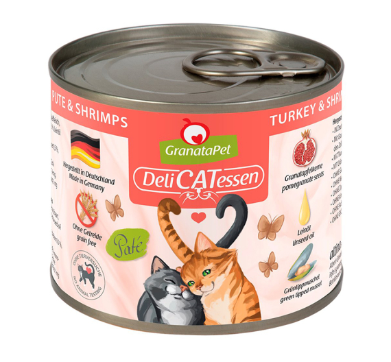 GranataPet Delicatessen Pate Turkey & Shrimps 200gr