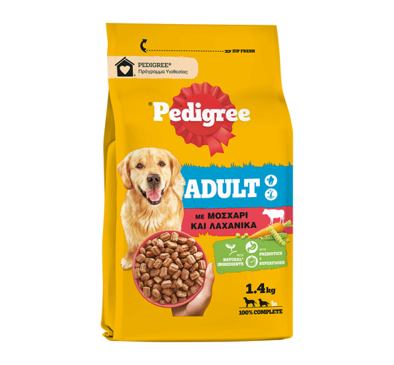 Pedigree Adult Μοσχάρι & Λαχανικά 1.4kg