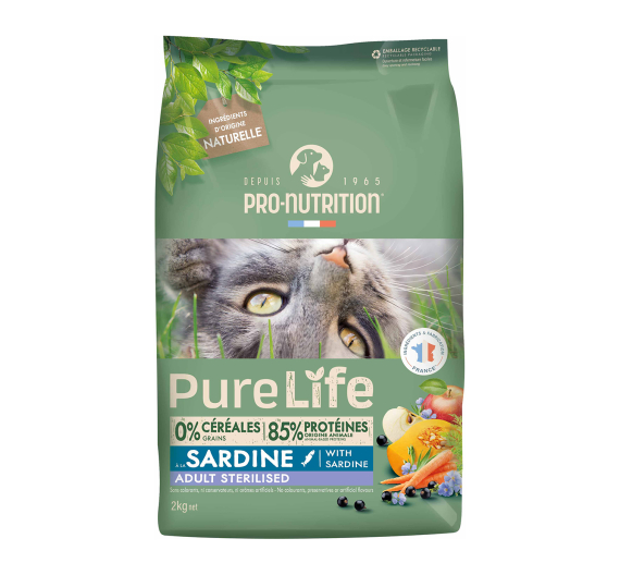 Pro-Nutrition Pure Life (Flatazor) Cat Sterilized Sardine 2kg