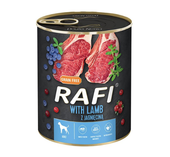 Rafi Dog Adult Πατέ με Αρνί, Μύρτιλο & Κράνμπερι 800gr