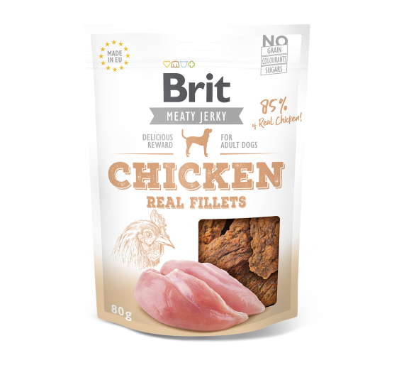 Brit Dog Snack Jerky Chicken Fillets 80gr