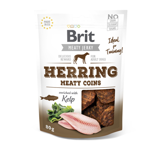 Brit Dog Snack Jerky Herring Meaty Coins 80gr