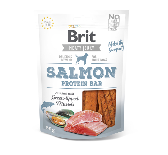 Brit Dog Snack Jerky Salmon Protein Bar 80gr