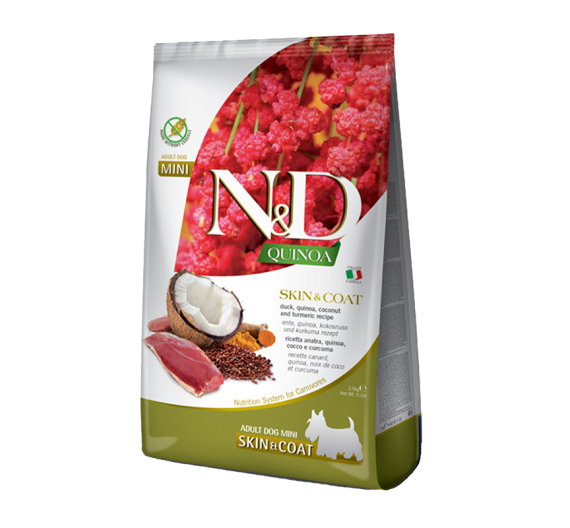 N&D Quinoa Grain Free Skin & Coat Duck Mini 2.5kg