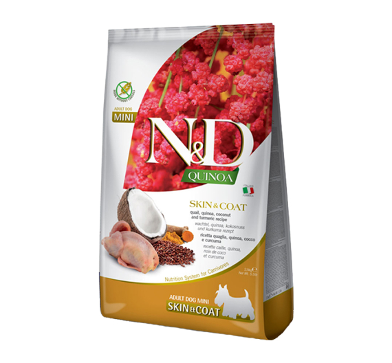 N&D Quinoa Grain Free Skin & Coat Quail Mini 2.5kg