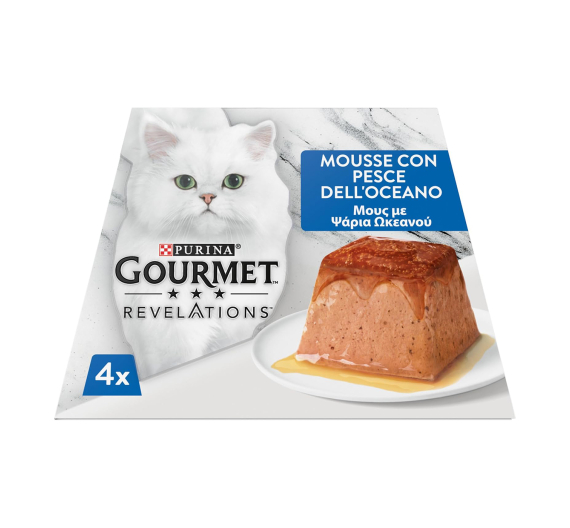 Purina Gourmet Revelations Μους Ψάρια Ωκεανού 4x57gr