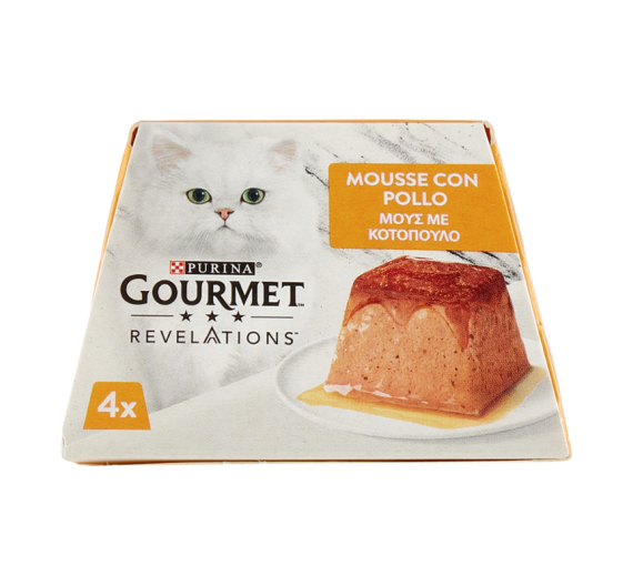 Purina Gourmet Revelations Μους Κοτόπουλο 4x57gr