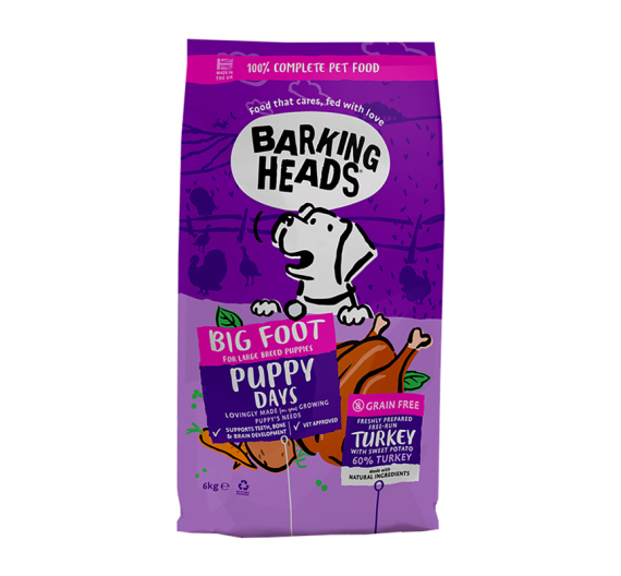 Barking Heads Big Foot Puppy Days Turkey 6kg