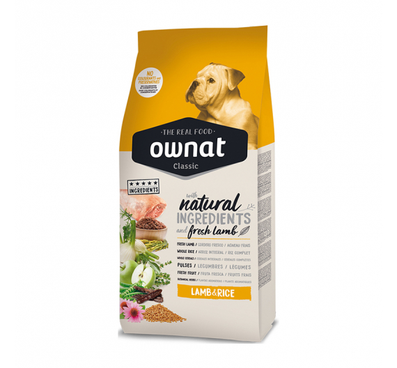 Ownat Classic Dog Lamb & Rice 12kg