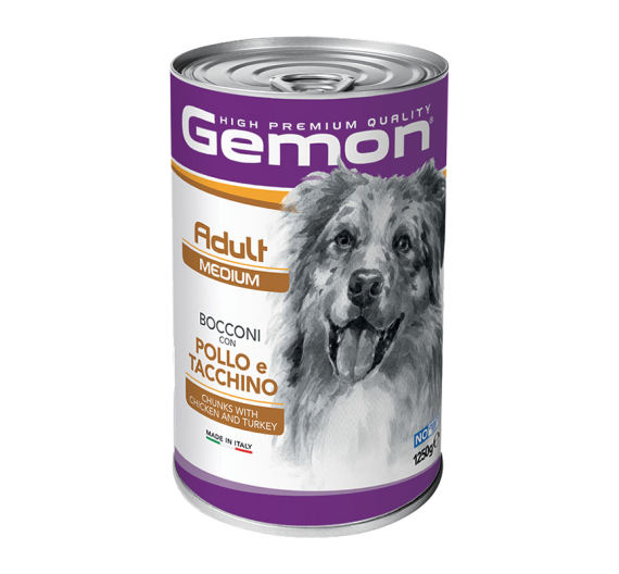 Gemon Dog Chunks Adult Medium Chicken & Turkey  1250gr