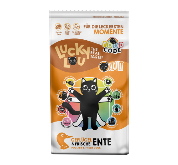 Lucky Lou Food Code Adult Πουλερικά & Φρέσκια Πάπια 340gr