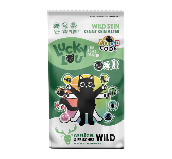 Lucky Lou Food Code Senior Πουλερικά & Φρέσκο Κυνήγι 340gr