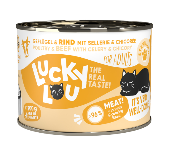 Lucky Lou LifeStage Adult Sterilized Πουλερικά & Βοδινό 200gr