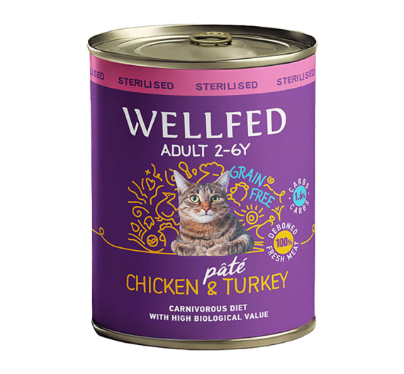 Wellfed Sterilised Chicken & Turkey 800gr