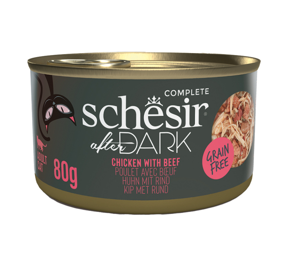 Schesir Cat After Dark Wholefood Κοτόπουλο με Μοσχάρι 80gr