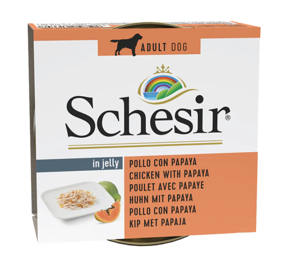 Schesir Dog Fruit Κοτόπουλο με Παπάγια 150gr