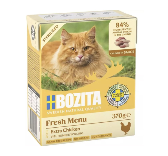 Bozita Tetrapack Sterilised Extra Κοτόπουλο σε Σάλτσα 6x370gr