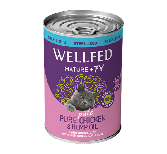 Wellfed Mature 7+ Chicken & Hemp Oil 400gr