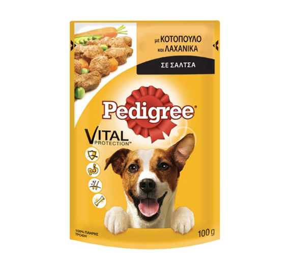 Pedigree Κοτόπουλο & Λαχανικά σε Σάλτσα 100gr