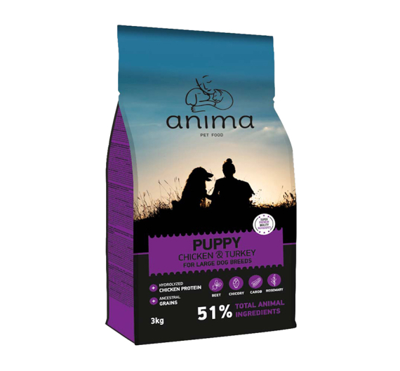 Anima Puppy Large Chicken & Turkey 3kg