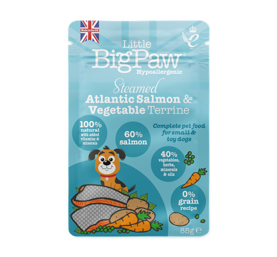 Little Big Paw Steamed Atlantic Salmon & Vegetables 85gr