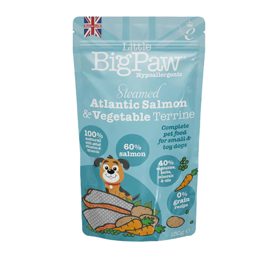 Little Big Paw Steamed Atlantic Salmon & Vegetables 150gr