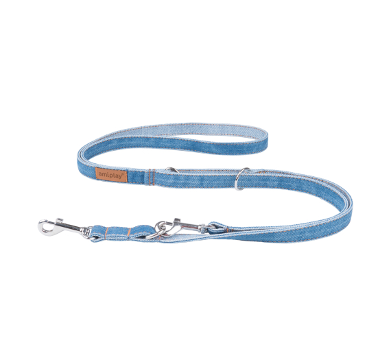 Amiplay Eco Leash Adjustable 6 in 1 Denim Blue 100-200cm Οδηγός Τζιν Γαλάζιο