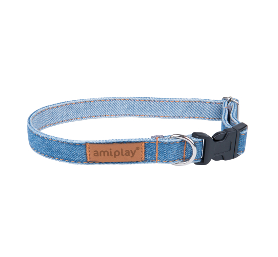 Amiplay Eco Collar Denim Blue Περιλαίμιο - Κολάρο Σκύλου Τζιν Γαλάζιο