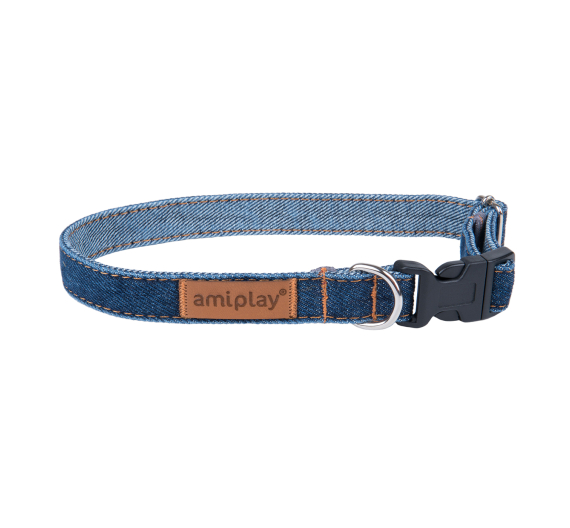 Amiplay Eco Collar Denim Navy Blue Περιλαίμιο - Κολάρο Σκύλου Τζιν Μπλε