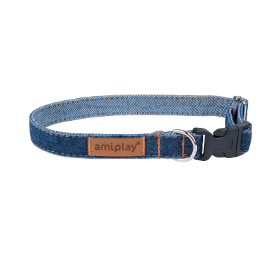 Amiplay Eco Collar Denim Navy Blue Περιλαίμιο - Κολάρο Σκύλου Τζιν Μπλε