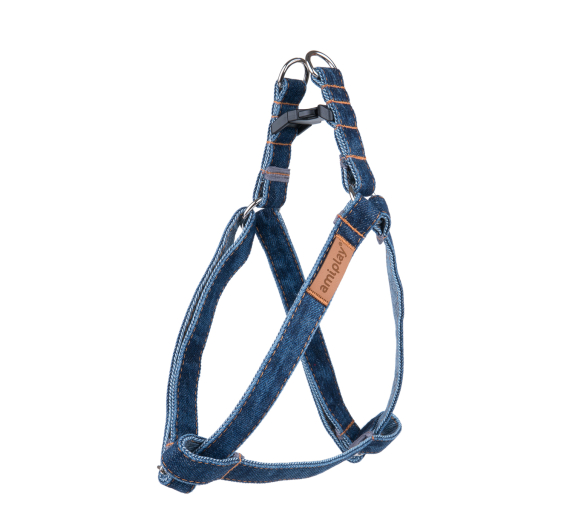 Amiplay Eco Harness Denim Navy Blue Σαμαράκι Σκύλου Τζιν Μπλε