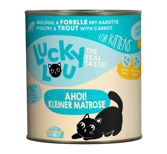 Lucky Lou LifeStage Kitten Πουλερικά & Πέστροφα 800gr