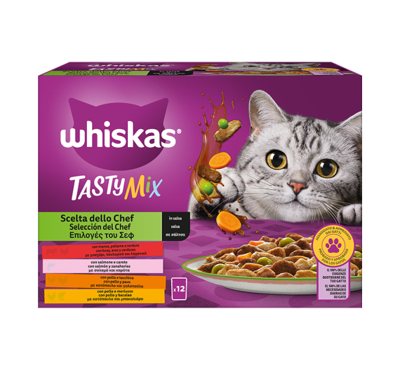 Whiskas Tasty Mix Multipack Επιλογές Του Σεφ 12x85gr