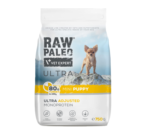 Vet Expert Raw Paleo Puppy Μini Turkey 750gr