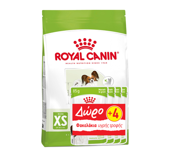 Royal Canin Xsmall Adult 1.5kg + ΔΩΡΟ 4x85gr Υγρή Τροφή