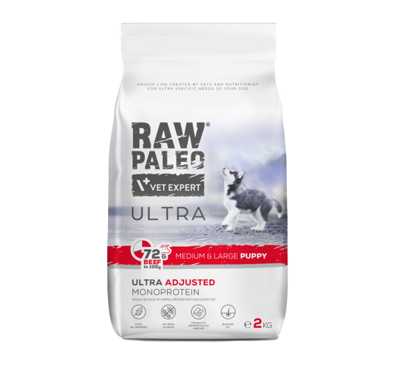 Vet Expert Raw Paleo Puppy Μedium & Large Beef 2kg